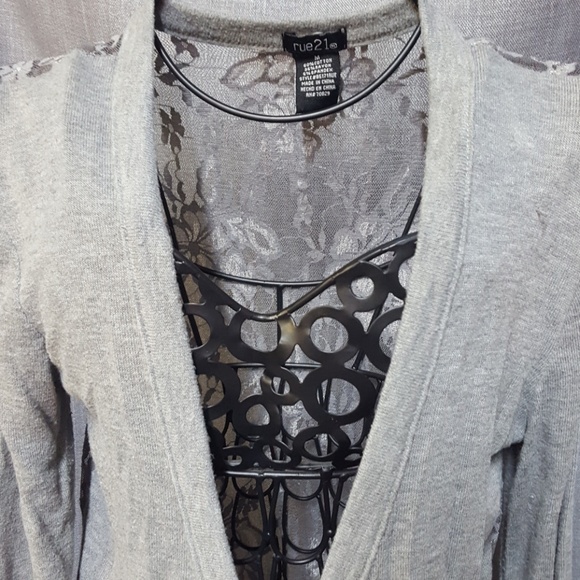 Rue21 Lace Back Button Front Cardigan - Picture 2 of 3